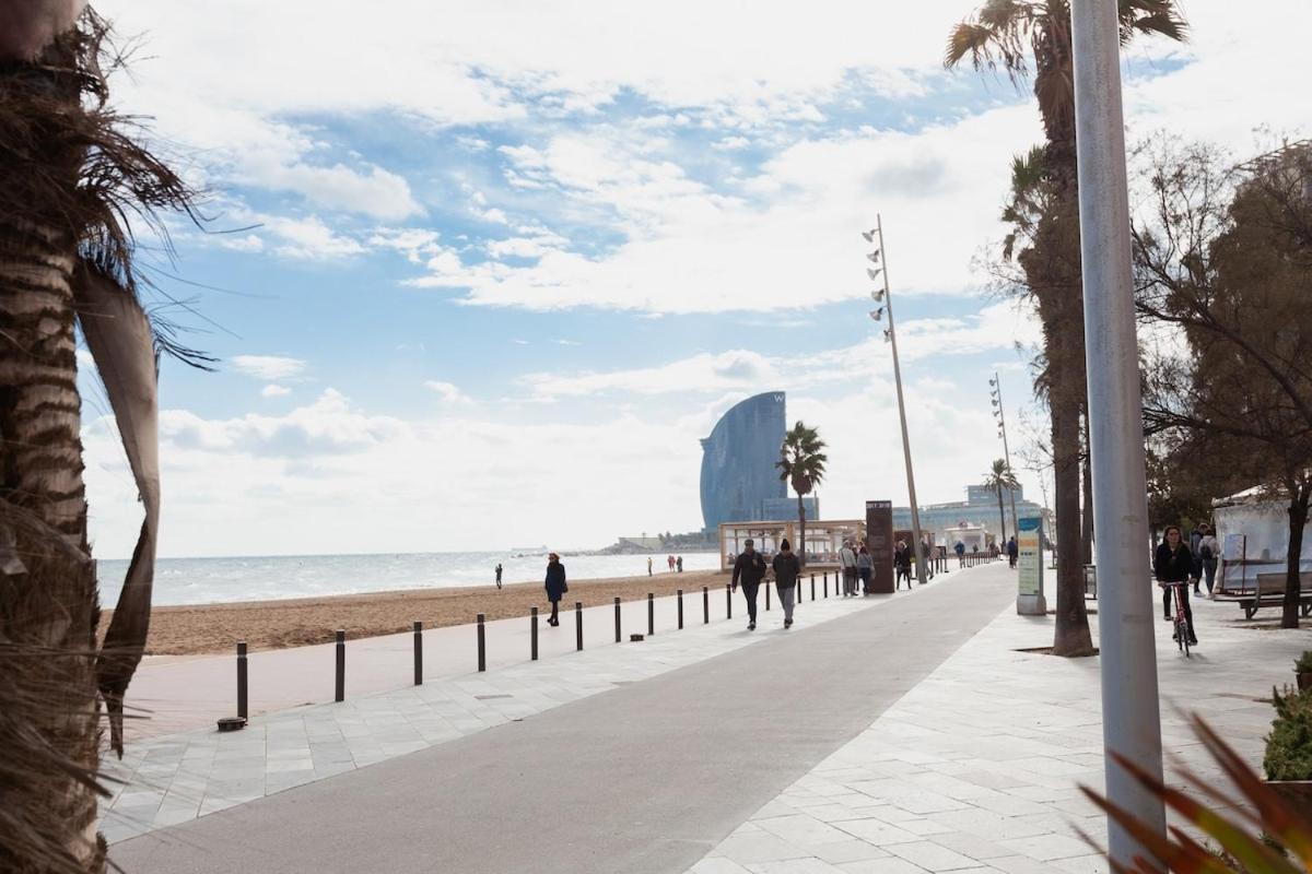 Ferienwohnung Studio Touching The Beach Barcelona Exterior foto